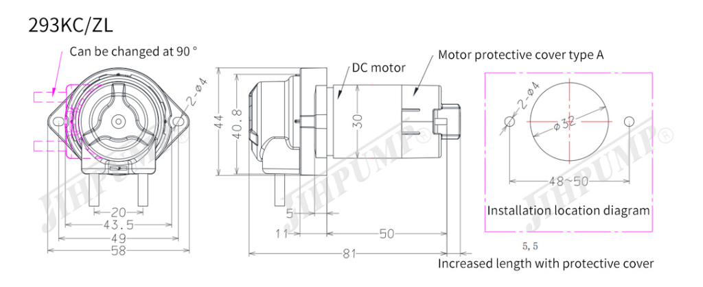 293KC Quick Mounting Panel OEM Peristaltic Pump 1