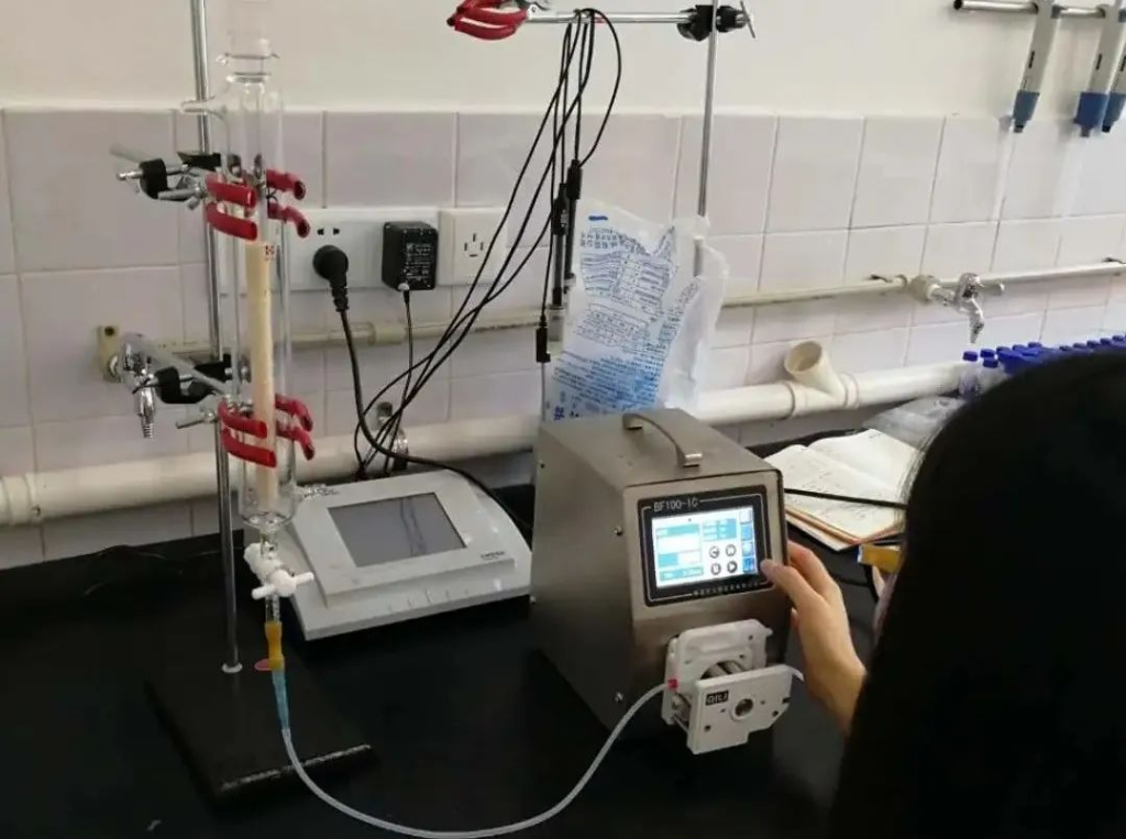 Peristaltic pumps integrated with analytical instruments
