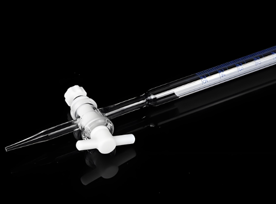 use burette to transfer precise liquid