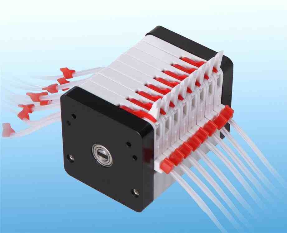 Multi-channel peristaltic pump head