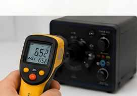Use an infrared thermometer to measure the temperature